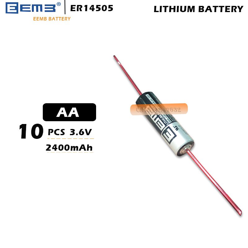 10 Stks/partij Eemb ER14505 Aa 3.6V 2400 Mah Lithium Batterij Brand Met Tab