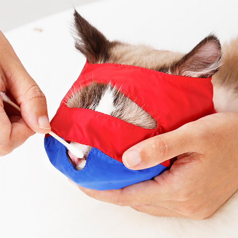 Ademend Kat Snuit Anti Bite Angst Stress Snuiten Voor Bitting Bad Schoonheid Reizen Tool Met Gat Katten Grooming Supply