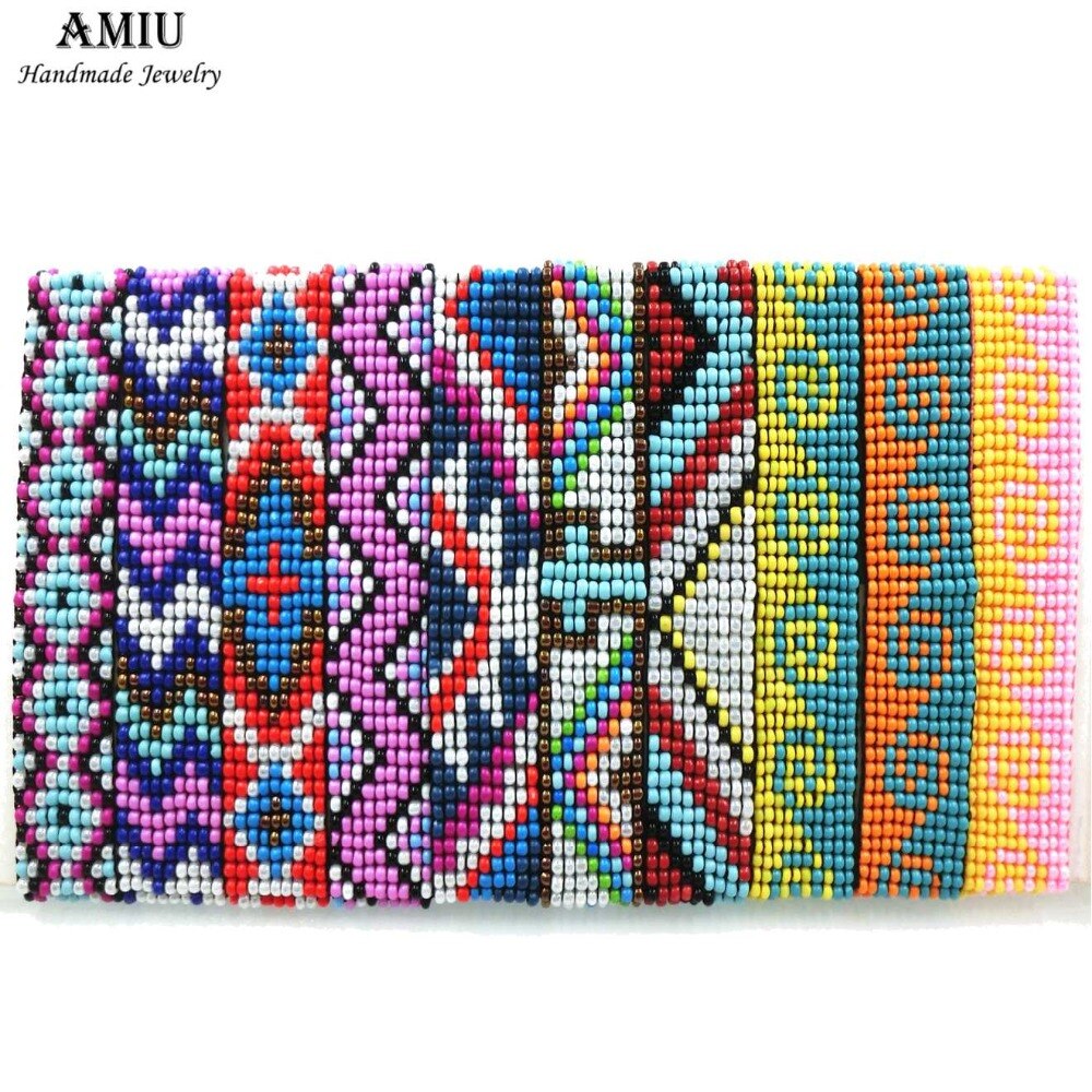 UGA-AMIU Artesanal Pulseiras Da Amizade Hippy Semente Beads Cruz Pulseira de Corda Artesanal Brasileiro Para Mulheres Homens Dropshipping