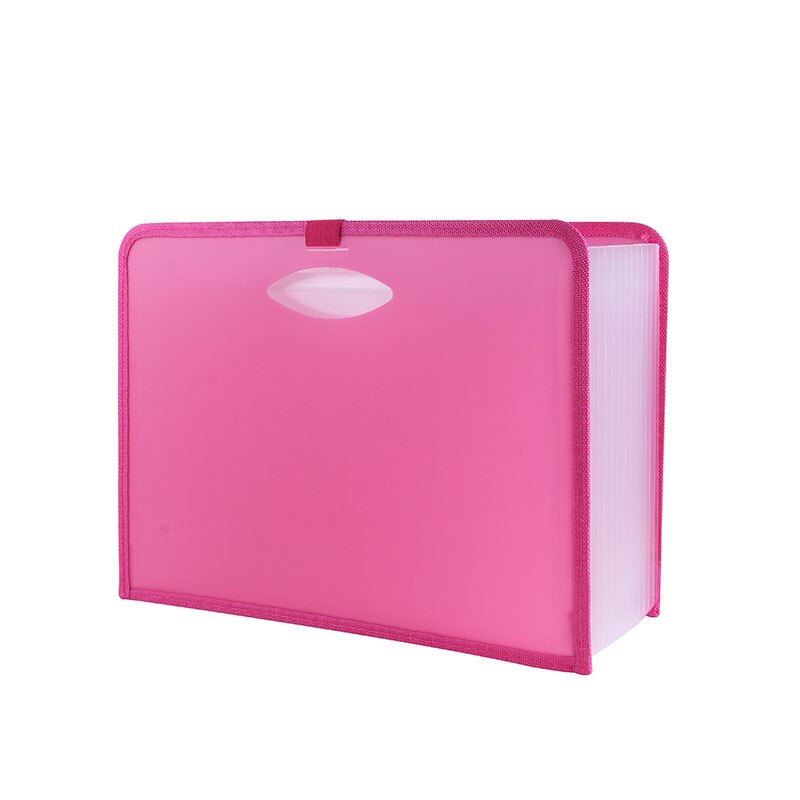 Expanding File A4 Folder Office School Portfolio File folders Document Organizer Plastic 12 Pockets 1500 Sheets Large Capacity: Pink