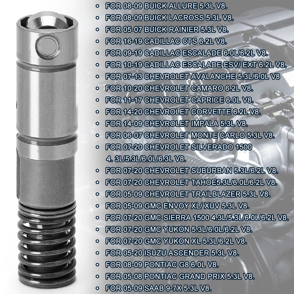 Oem moottorin venttiilinnostin aktiivinen polttoaineen hallinta buick chevy chevrolet cadillac gmc isuzu  v8 5.3l/6.0l/6.2l 12645725