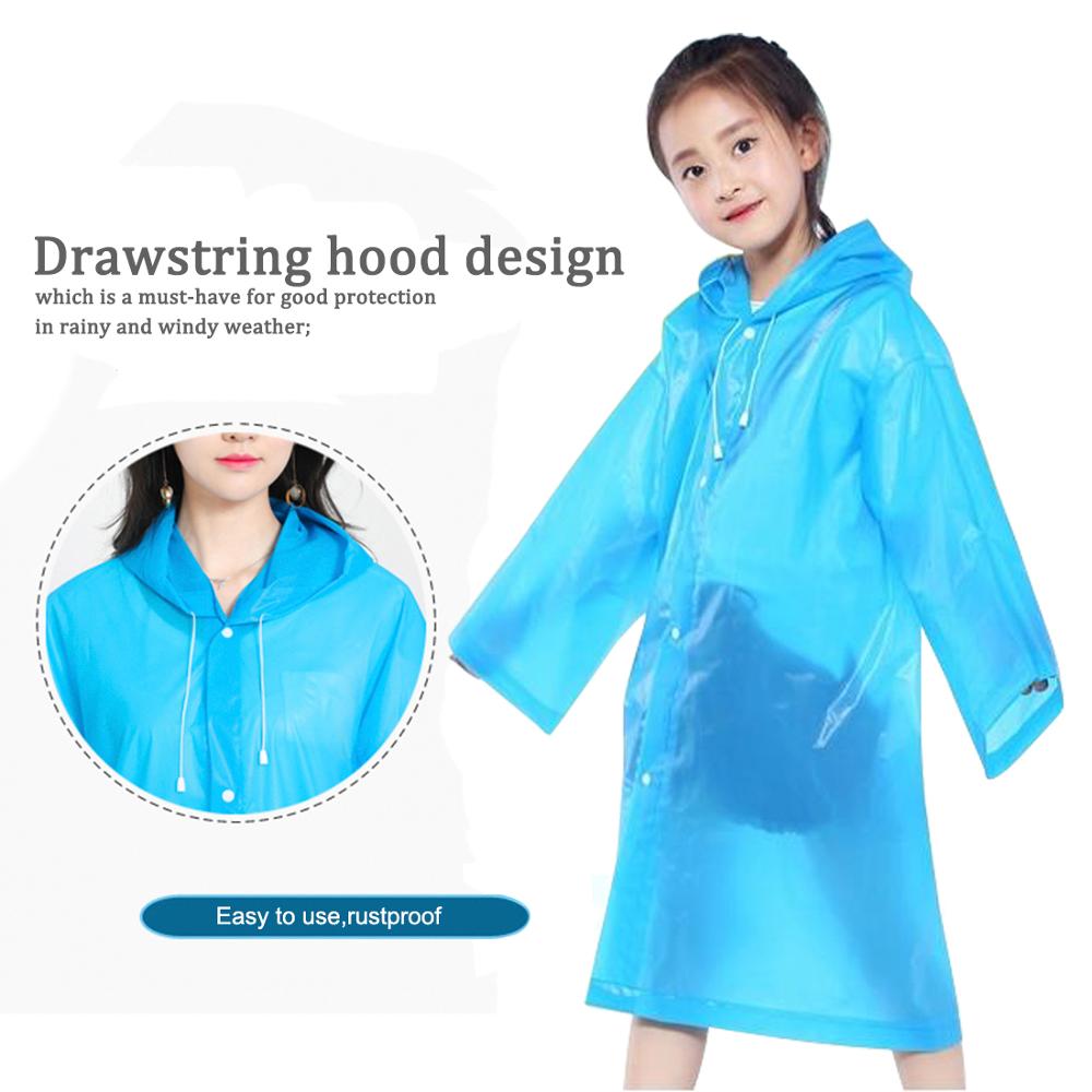4 Uds chico chubasquero reutilizable Ponchos ropa de lluvia portátil con capucha Unisex para niños de 6-12 años campamento senderismo viaje