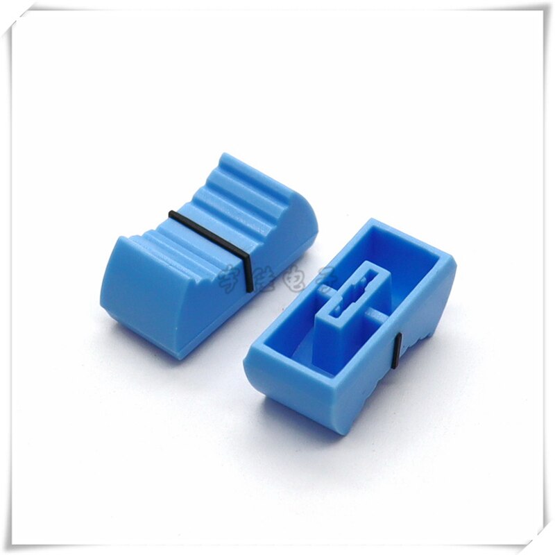 10 Piece 24*11.5*11MM straight slide potentiometer mixer push rod plastic cap console volume hat inner hole 4MM: Blue