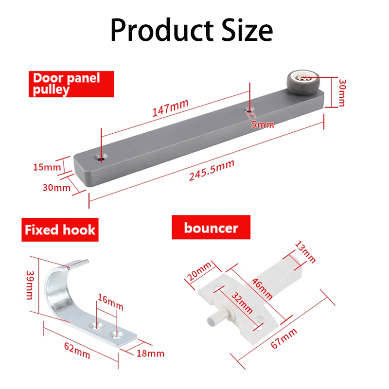 Upflip Hidden Door Sliding Track Bookcase Cabinet Rail Flat Push Hidden Track Home Hardware Hings for Wooden Wardrobe