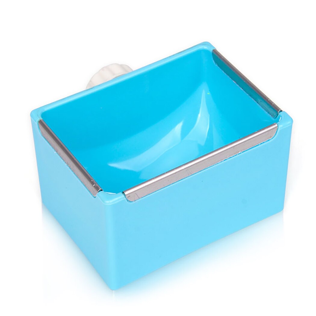 Pet Feeding Bowl Rectangle Plastic Fix Cage Food Water Feeder Bowl For Rabbits Cats Bird Pet Food Bowls