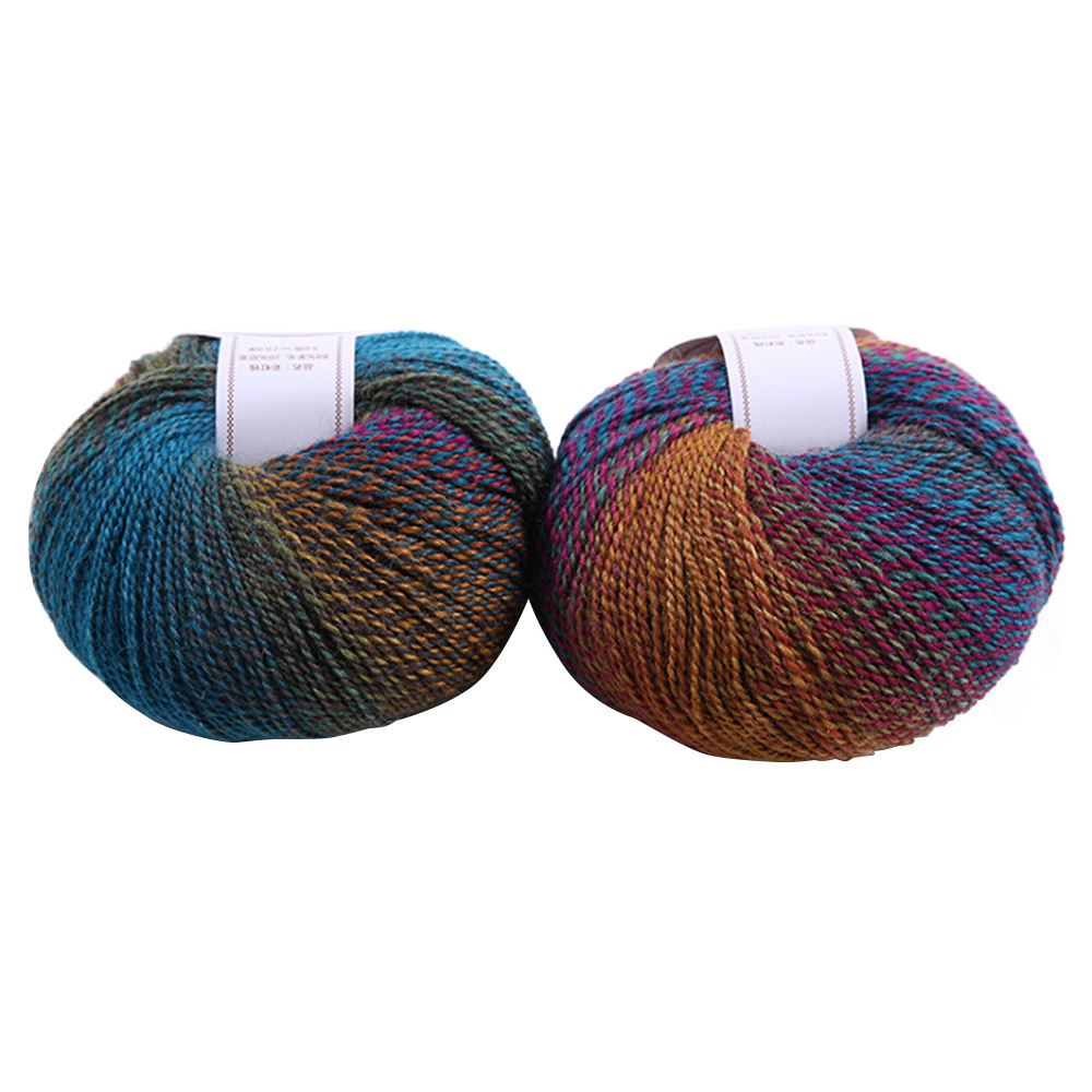 Chunky Pure Wool Ball Rainbow Colorful Knitting Crochet Yarn Craft for Sewing Autumn winter sweater Cloth Hand-knitted Yarn