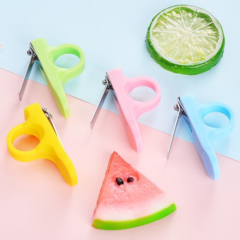 Mini herramienta especial antideslizante para manicura infantil, cortador portátil para el cuidado de las uñas de bebé, de acero inoxidable y PP, 1 ud.