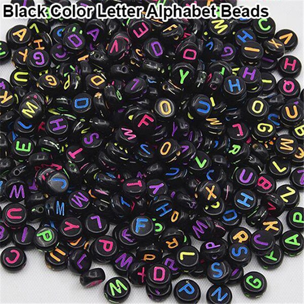 100 Stck Abstandshalter Acryl Perlen Würfel Alphabet knapp Armbinde Schmuck, sterben DIY: 2