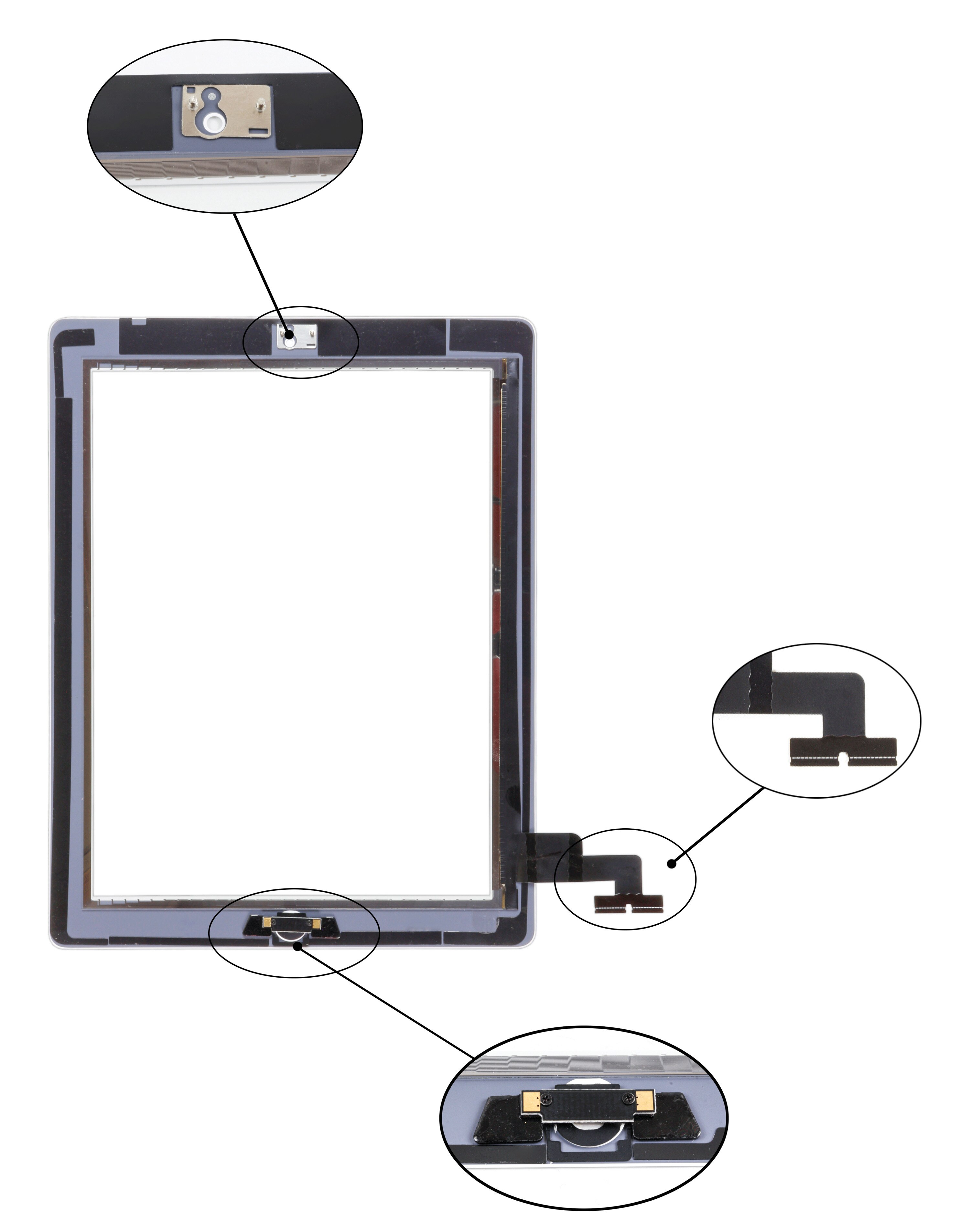 Ipad 2 タッチスクリーン A1395 A1396 A1397 タッチスクリーンデジタイザセンサガラスの frameouter タッチスクリーンフロントガラスパネルの交換