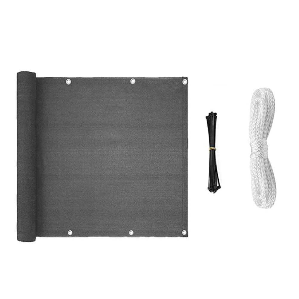 0.9x5M Balcony Garden Fence Cover Outdoor Awning Balcony Garden Fence Cover With Ties Wind Sunshade Net Swimming Pool: Default Title
