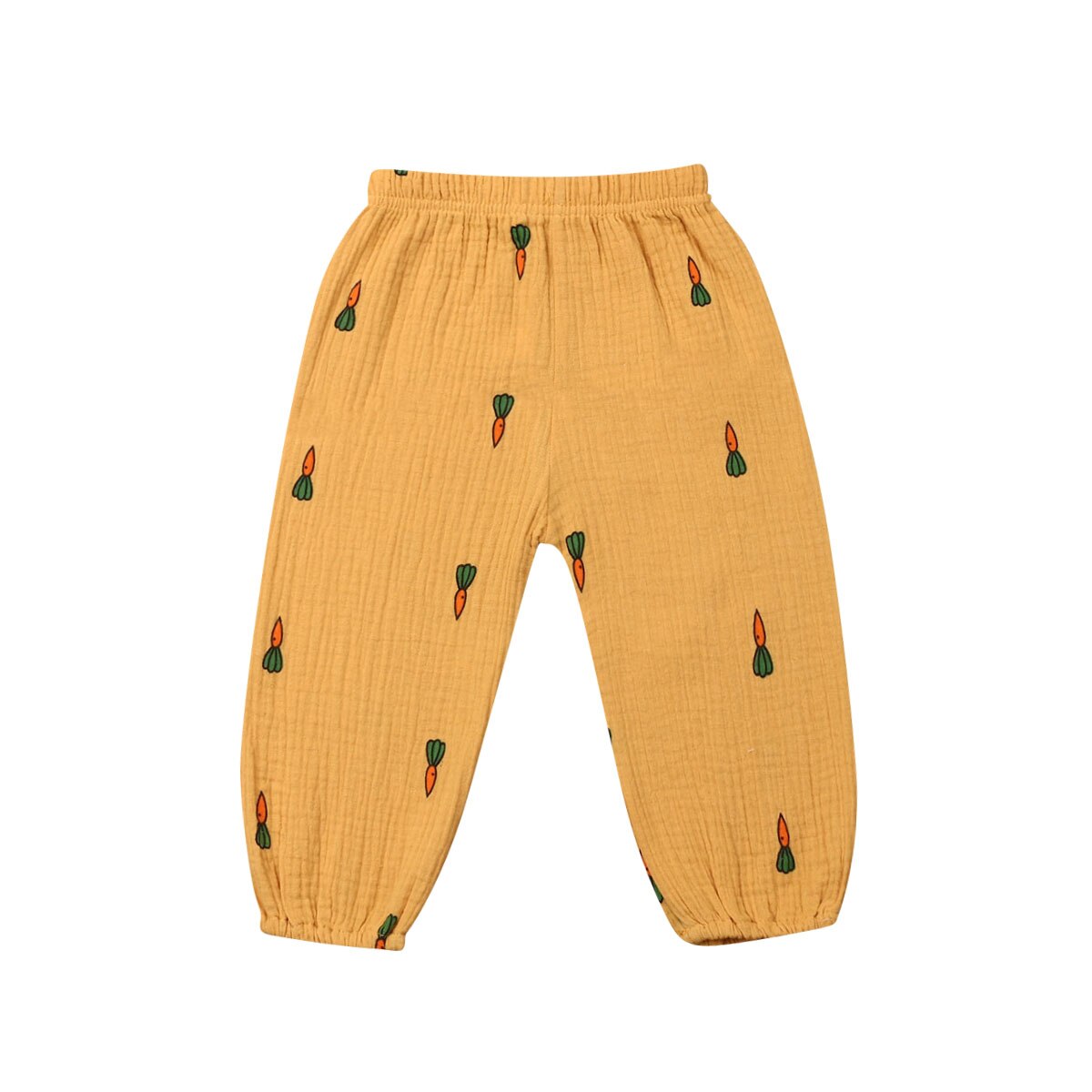 Peuter Kids Baby Boy Meisjes Lange Harem Katoen Linnen Broek Broek Leggings Blommers Kleding Soft Comfy Ploka Stippen Wortel: Geel / 18m