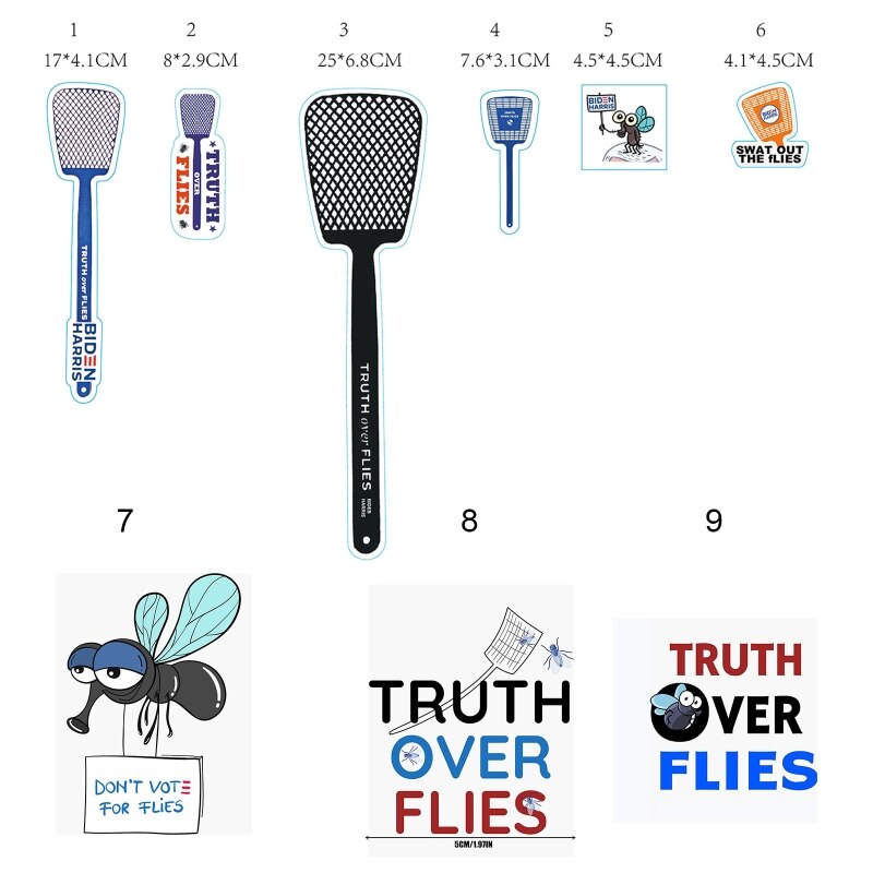 Truth Over Flies Pence Fly Swatter Sticker Vinyl Debate Fly Swatter Sticker