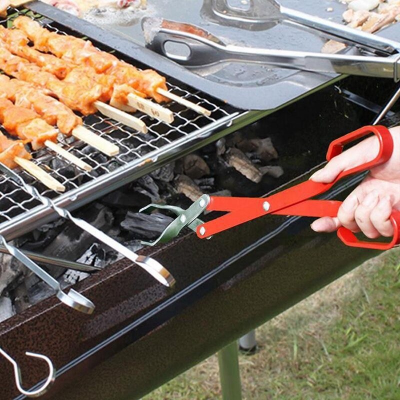 BBQ Charcoal Tong Barbecue Carbon Clamp Aluminum Plier Grilled Food Clip Portable Tongs Barbecue Accessories Tool 50.8cm