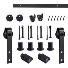 1.5M/1.83M/2M Sliding Barn Door Hardware Roller Track Rail Kit Set for Closet Cabinet Sliding Door Fittings Door System