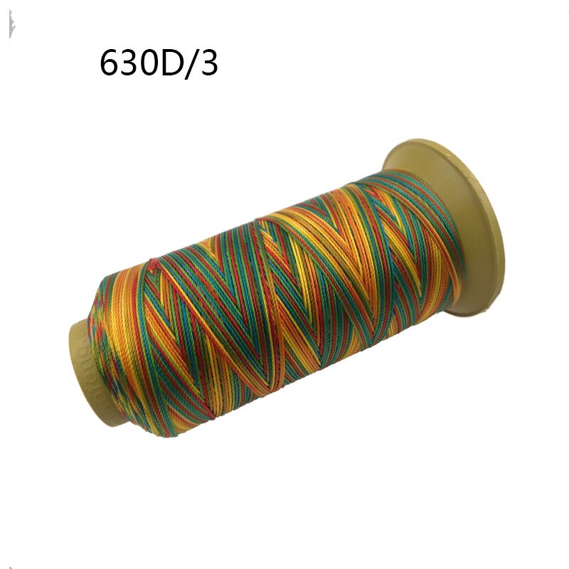 Hilo de coser de nailon de alta resistencia, hilo de coser de Color arcoíris, accesorios de cuero, accesorios de ropa, 150D: 630D 3