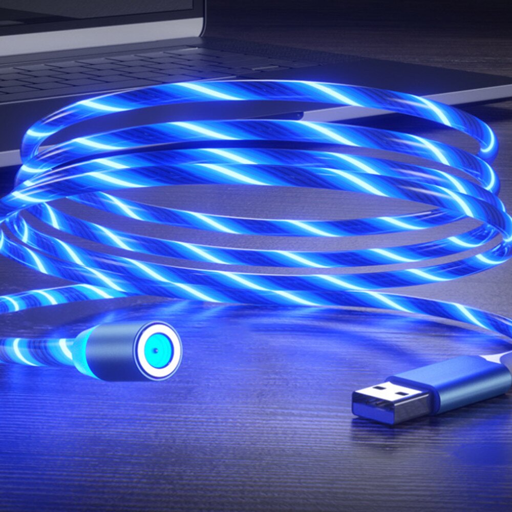 Magnetic luminous Micro usb Charge Cable For Samsung j3 Huawei Y7 Xiaomi Redmi 7 Meizu Asus Oppo 2 usb Fast Car Charger Honor 7A