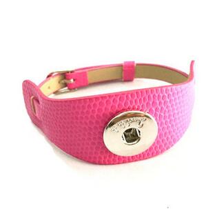 SE0090 bricolage 10 pièces mixtes En Cuir Tendance Bracelets 21 CM ajustement 18 MM bouton pression boutons bijoux