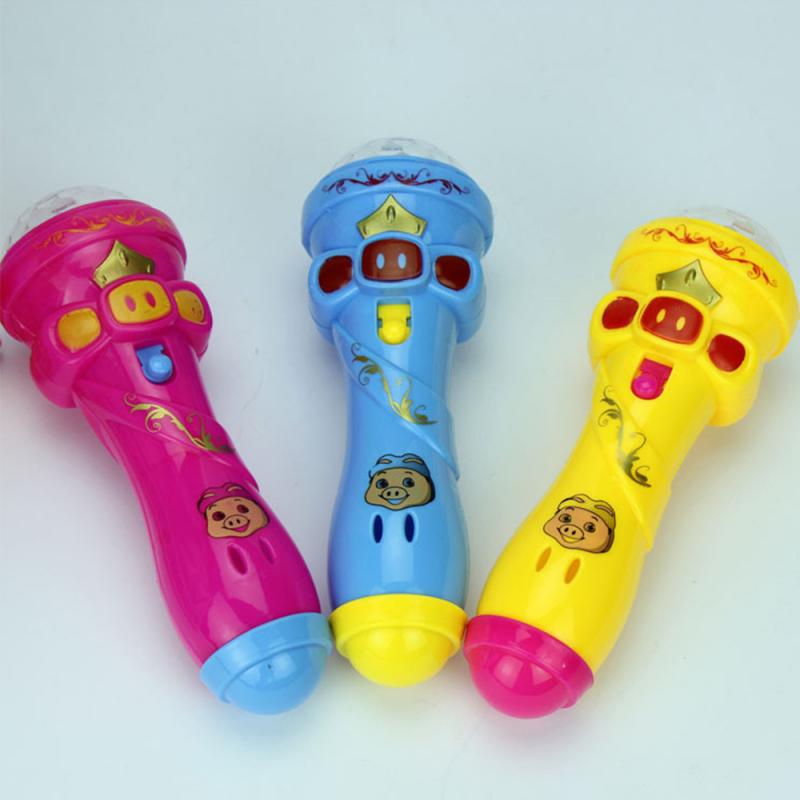 1 Stuks Projectie Microfoon Knipperende Microfoon Is Klein En Licht, Baby Kan Houden Kinderen Speelgoed