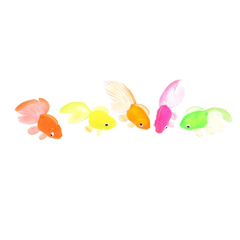 20Pcs Plastic Simulatie Kleine Goudvis Zachte Rubber Gold Fish Kids Toy