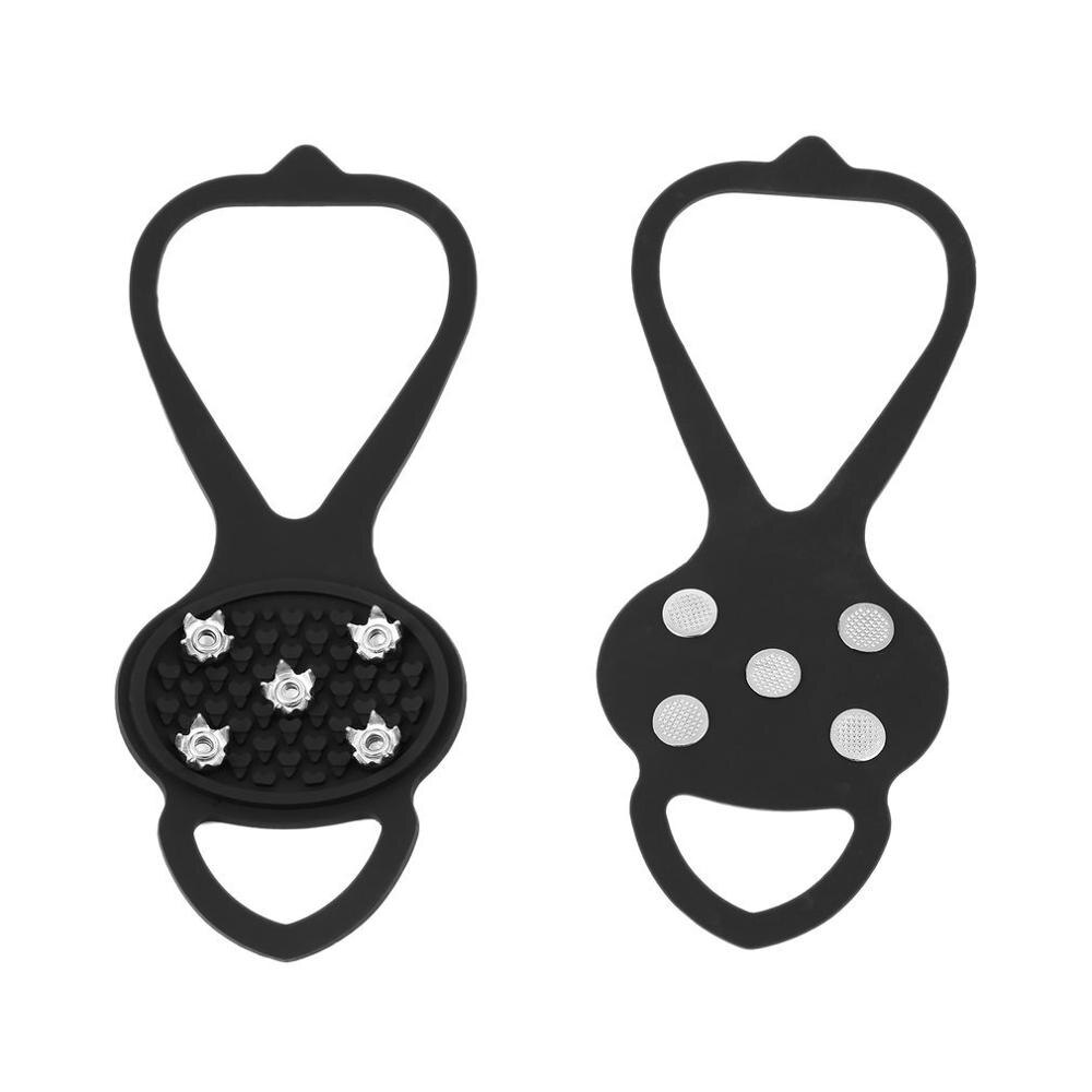 Offre Spéciale 1 paire Marcher Taquet Pince À Glace Anti-dérapant Glace Neige Chaussure De Marche Spike Poignée Camping Escalade Glace Crampon Glace