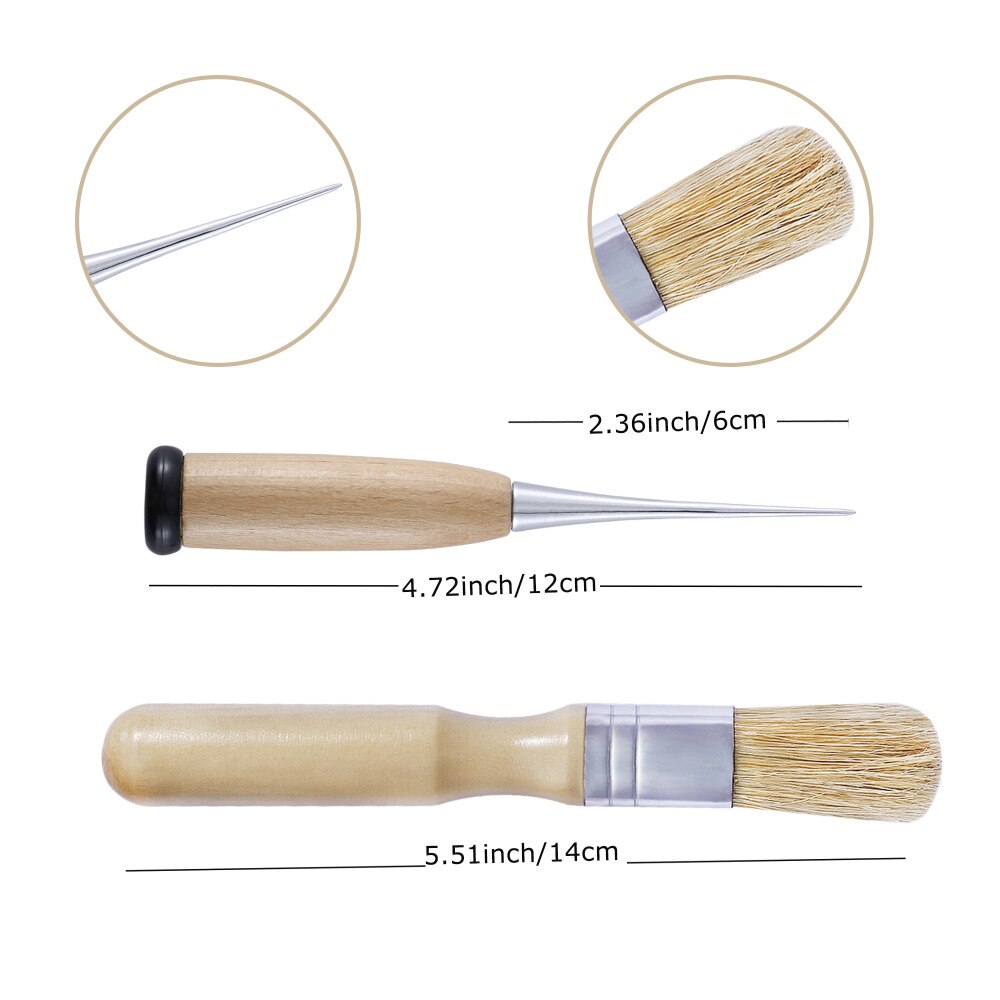LMDZ 32Pcs Hand Bookbinding Tools Kit Edged Scoring Folder Sewing Thread Ruler Needles Tool Set for Bookbinding Bone Folder Set