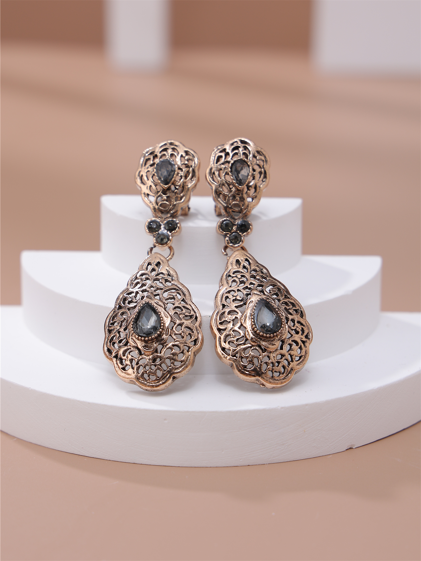 Pendientes decorativos nupciales marroquíes, joyería para las orejas de hueco, accesorios populares para mujeres para fiestas y festivales de bodas