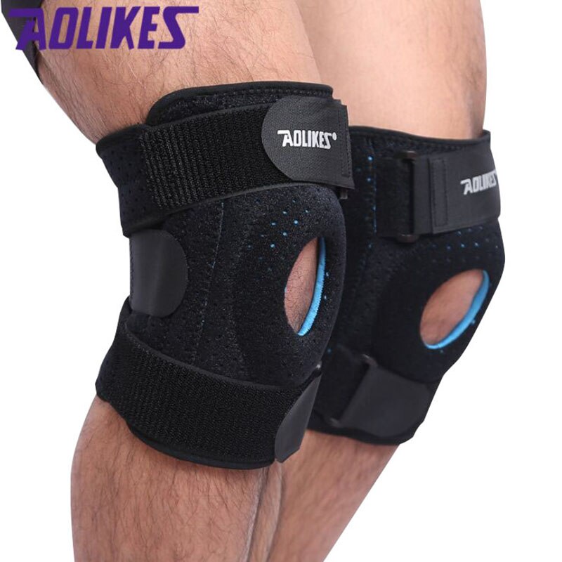 Genouillère aolikes en gel de silice à 6 ressorts pour le sport, le fitness, le basket-ball, respirante 6xl grande taille 4xl
