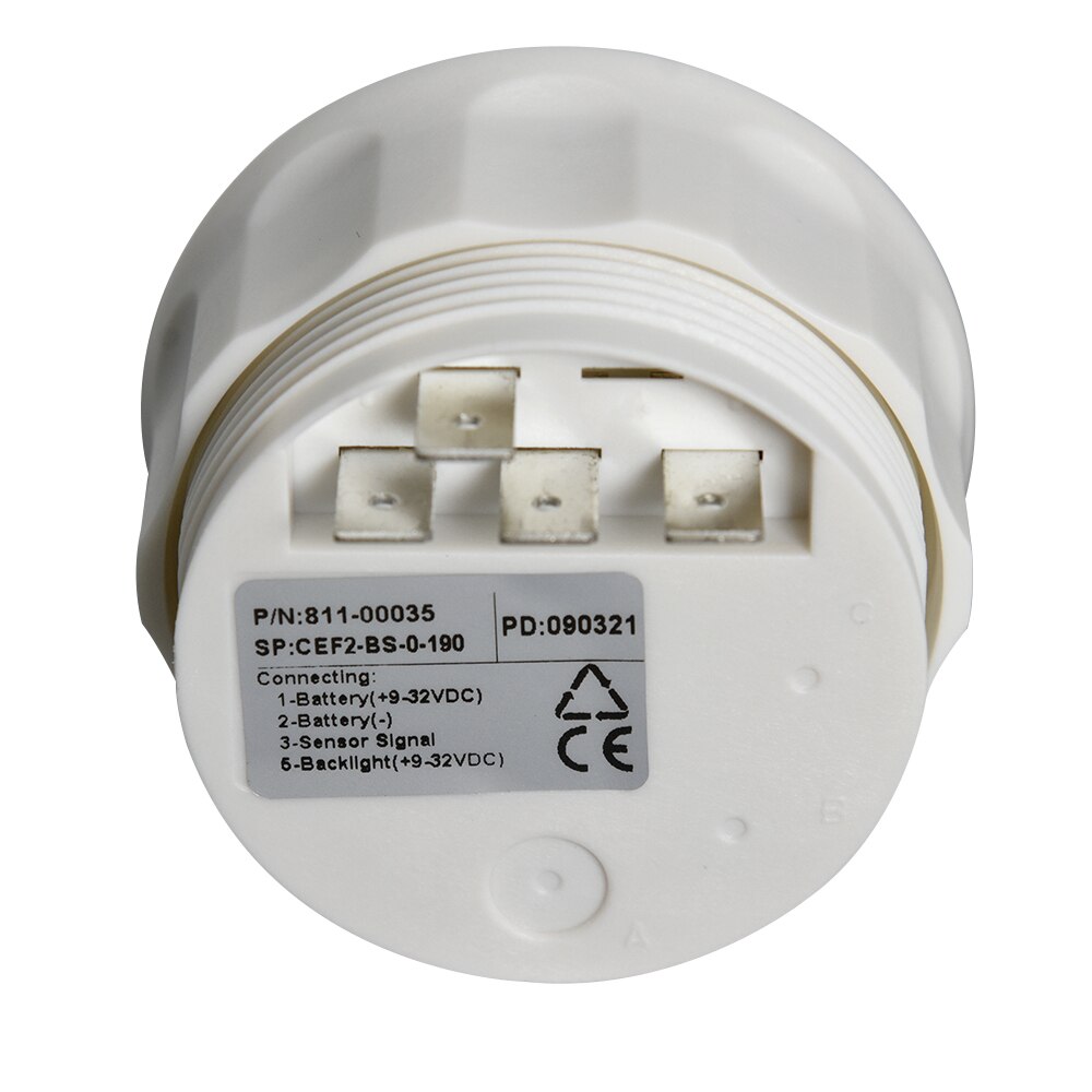 0-190ohm Digital Fuel Gauge 2" 52mm Oil Tank Level Indicator with Fuel Level Sensor 12V/24V for Auto Car Diesel Gasoline