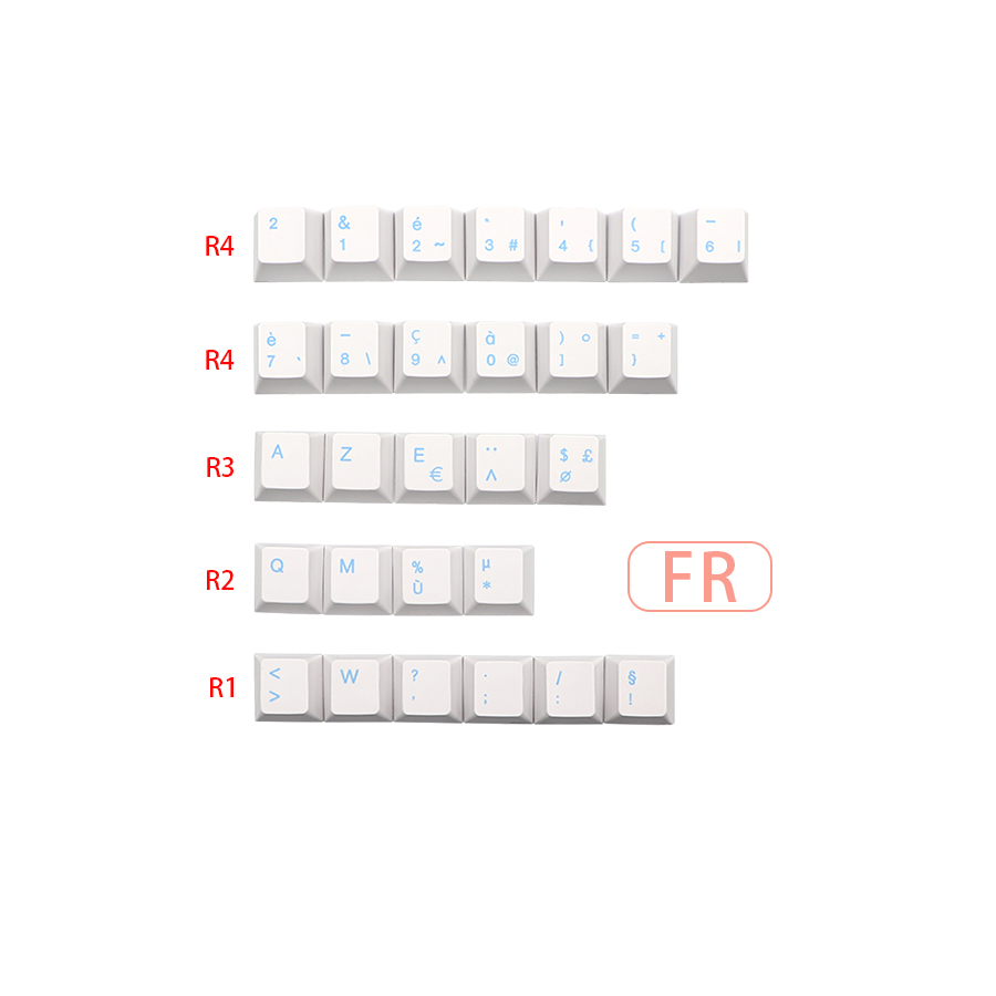 GMK-KEY Noel Dye Subb Keycaps Pbt Cherry Profiel Duits Frans Italiaans Spanje Uk Iso Key Caps Voor Tkl GK61 96 gmmk Mx Toetsenbord: French ISO Kit