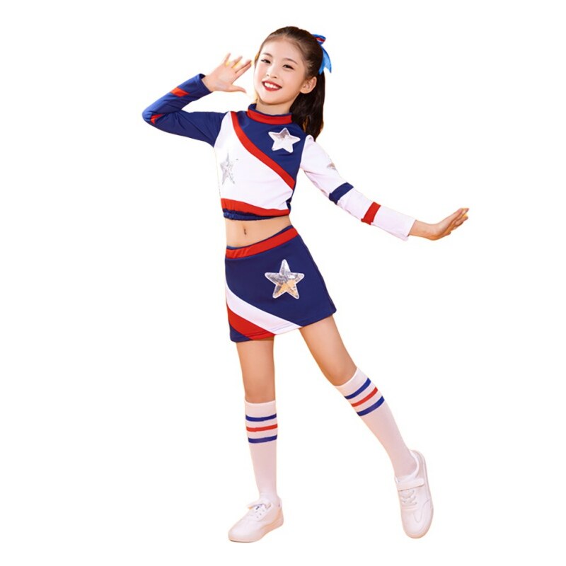 Girls Cheerleading Uniforms Basketball Soccer Cheer Leader Costume Suit Cheerleading Uniforms Sports Clothes Sport