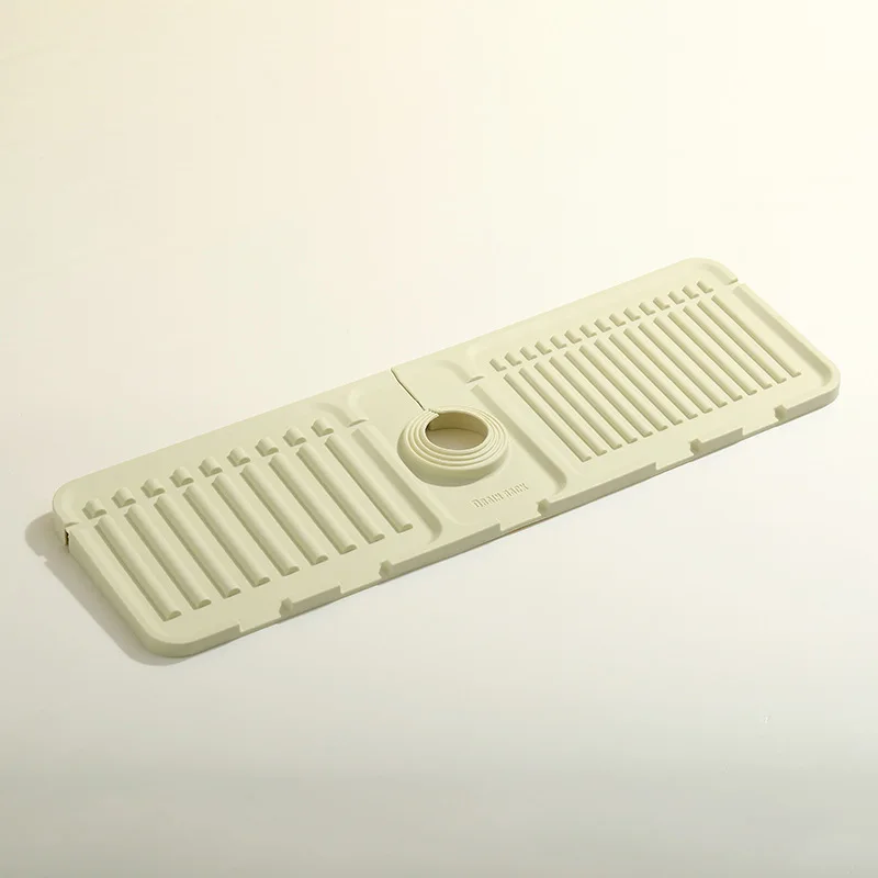 Silicone Draining Board Mat Faucet Mat Dish Drying Pad Folding Heat Resistant Rectangle Eco-Friendly Drainer For Kitchen Pot Cup: Red