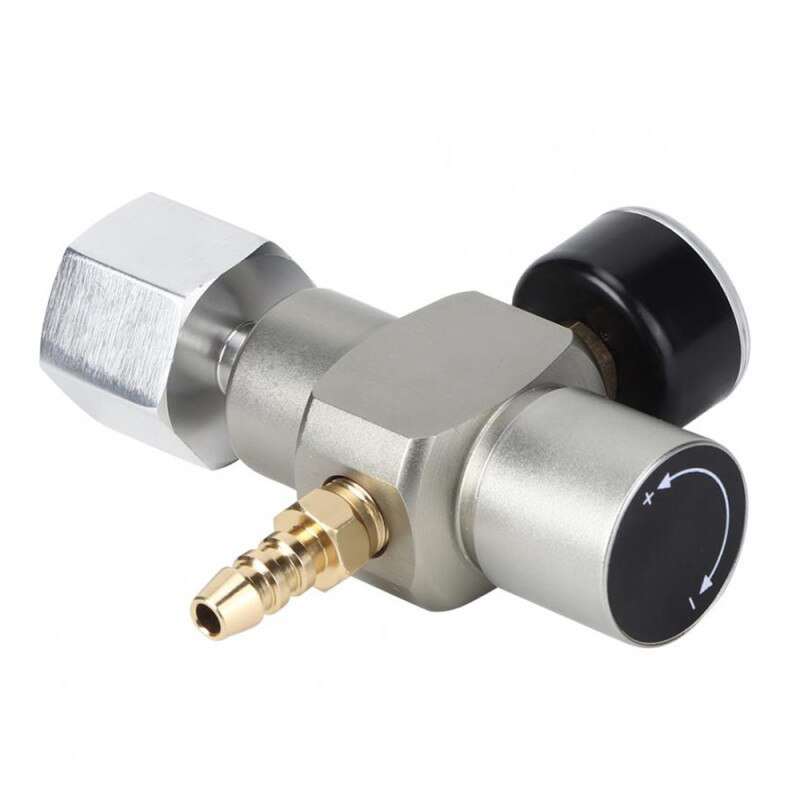 2 In 1 Soda Gas Regulator Mini CO2 Gas Regulator Soda Pressure Gauge with Adapter 3/8in To TR21.4 for Sodastream Home Brewing
