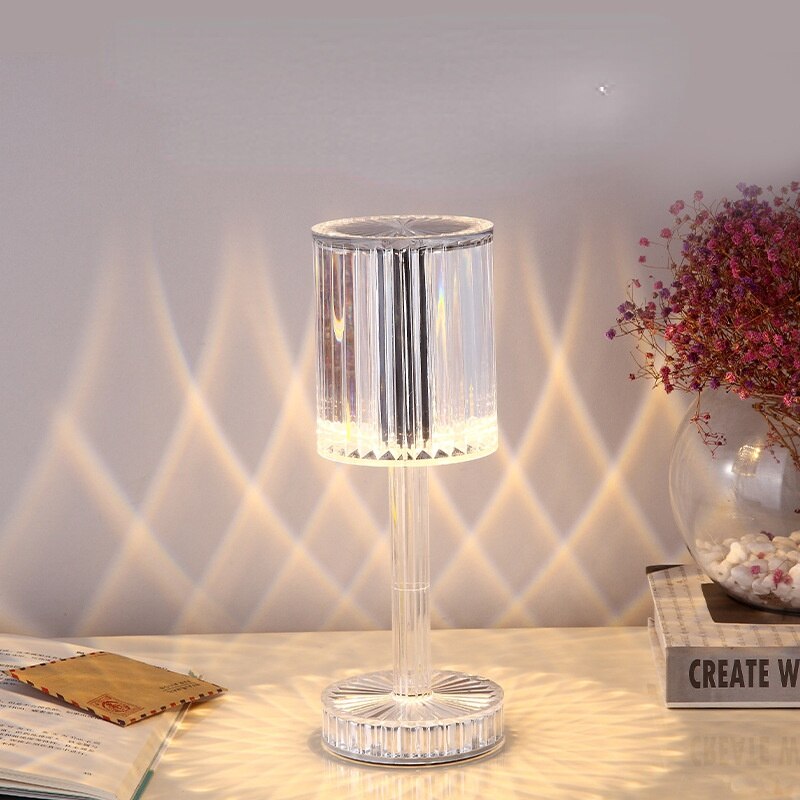 Crystal Tafellamp Hotel Decoratie Diamant Tafellamp Romantische En Warme Led Bedlampje Kristal Kralen Bruiloft Decoratie