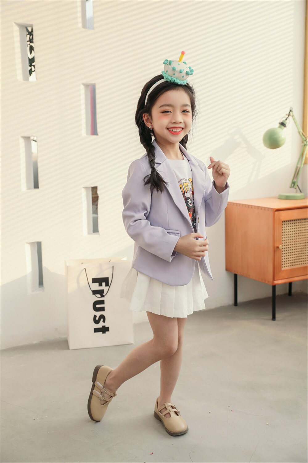 Lente Jas Voor Kinderen Kleding Meisjes Blazer Kinderen Kleding Katoen Casual Pak Bovenkleding Meisjes Jas 2 Kleuren 2T-16Y