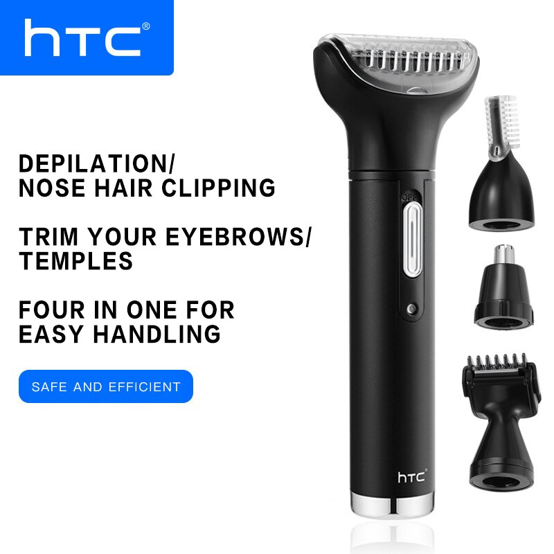 HTC 4 w 1 elektryczne maszynki robić golenia strzyżenie robić włosów w nosie ucho robić włosów akumulator w-030 brwi trymer golarka golenie włosów maszyna dla obu płci