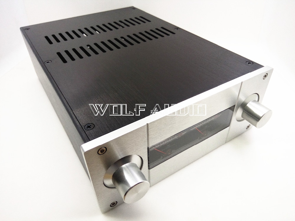 JC229 Full Aluminum Amplifier Chassis Preamper Case Tube amp Enclosure DIY PSU Box for VU meter version