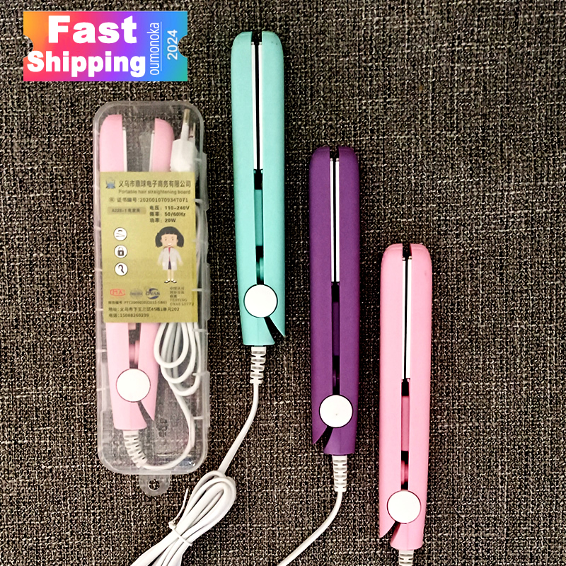 Neue Curling Eisen Mini Haarglätter Eisen Keramik Glättung Styling Werkzeuge Haar Curler Flache Eisen Bart Haarglätter