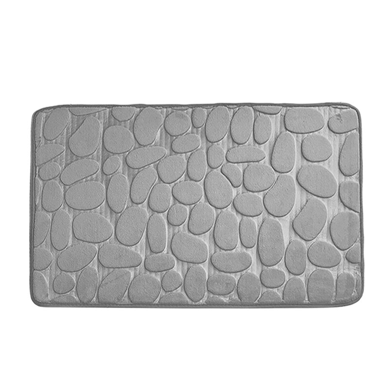 Badmat Coral Fleece Badkamer Tapijt Wateropname Non-Slip Memory Foam Absorberende Imitatie Konijnenbont Vloer Mat: Grey B