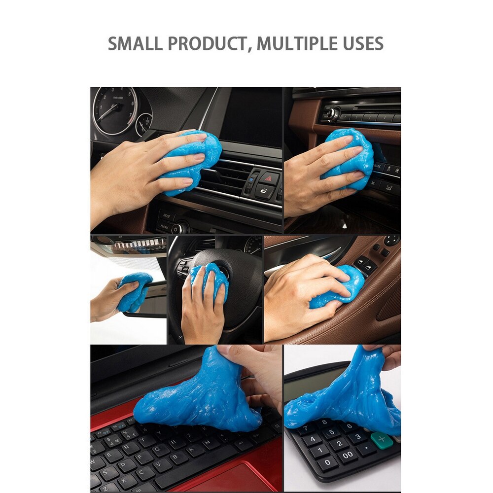 Car Cleaning Soft Glue Multifunctional Car Super Clean Mud Air Conditioner Vent Magic Sticky Clean Glue Slime Dust Dirt Cleaner