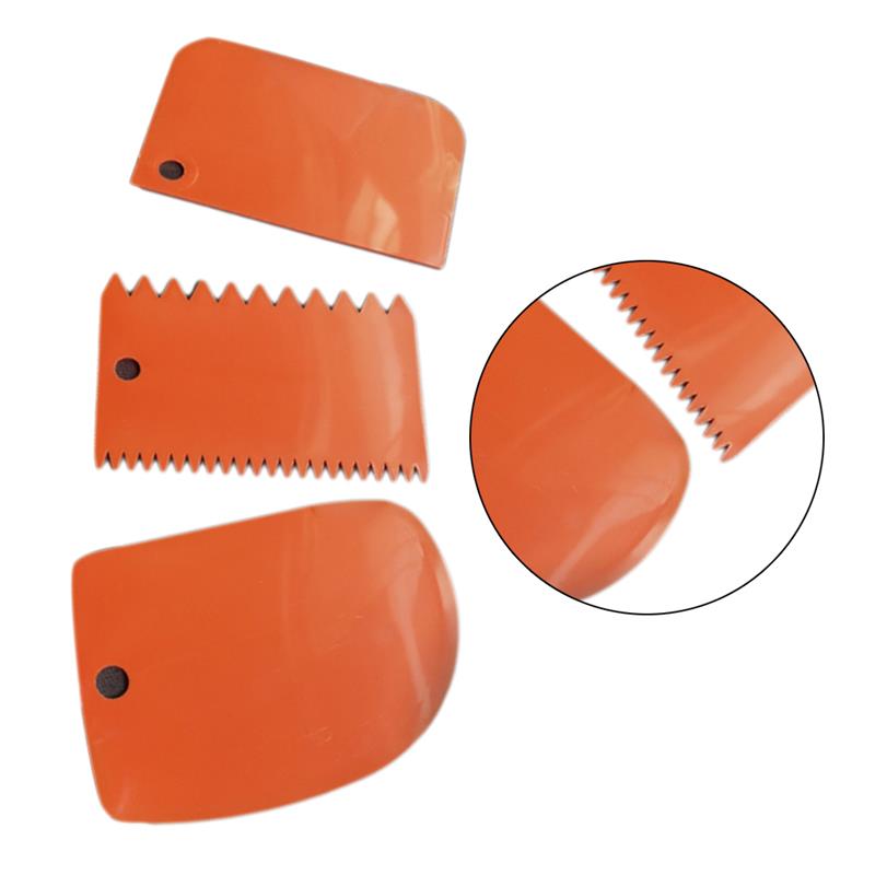3PCS/Set Reusable Cream Scraper Irregular Teeth Edge DIY Cream Scraper Kit Cake Fondant Mold Tools