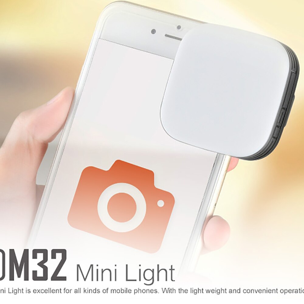 GODOX LEDM32 Smartphone mini doprowadziło światło przenośne oświetlenie fotograficzne Selfie wzmacniające światło wypełniające robić telefonów