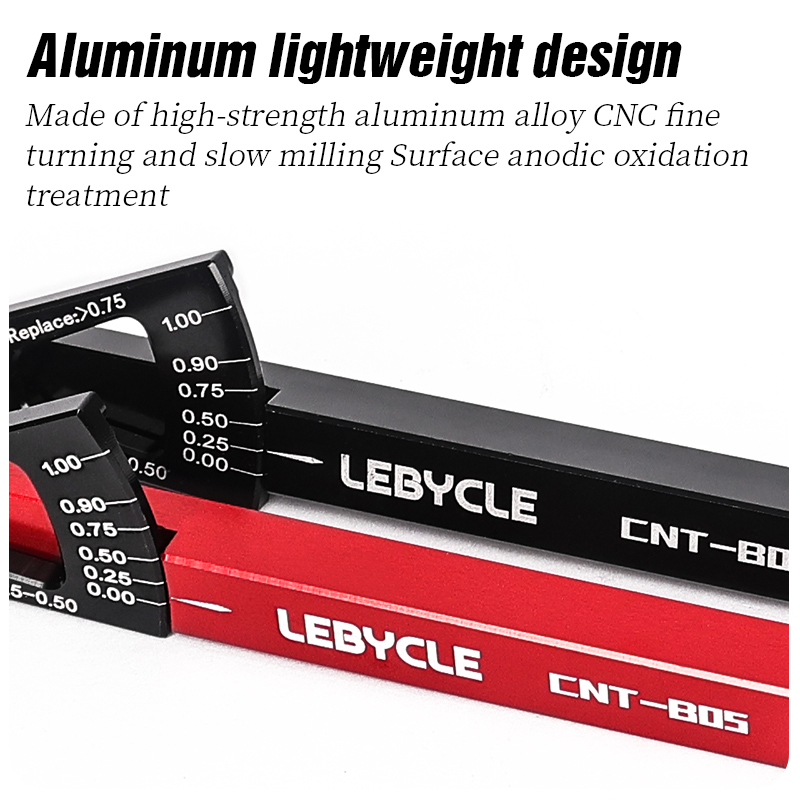 LEBYCLE-indicador de desgaste de cadena de bicicleta de montaña, medidor de eslabones, comprobador de aleación de aluminio, herramientas precisas de reparación de bicicletas de carretera