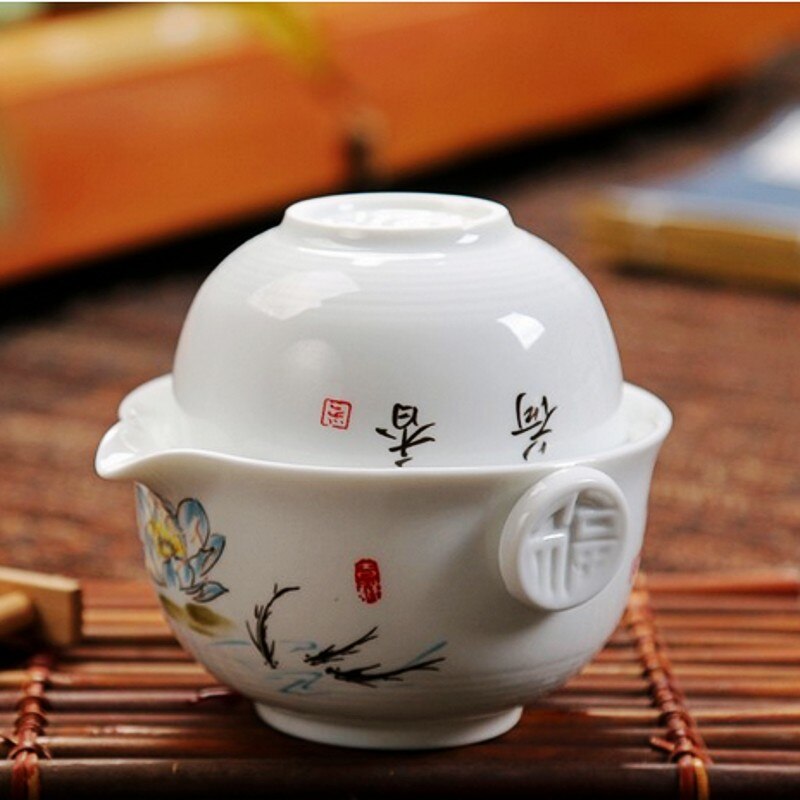 Ensemble de thé comprenant 1 Pot 1 tasse, gaiwan de , bouilloire et tasse à thé belle et facile, bouilloire de voyage,
