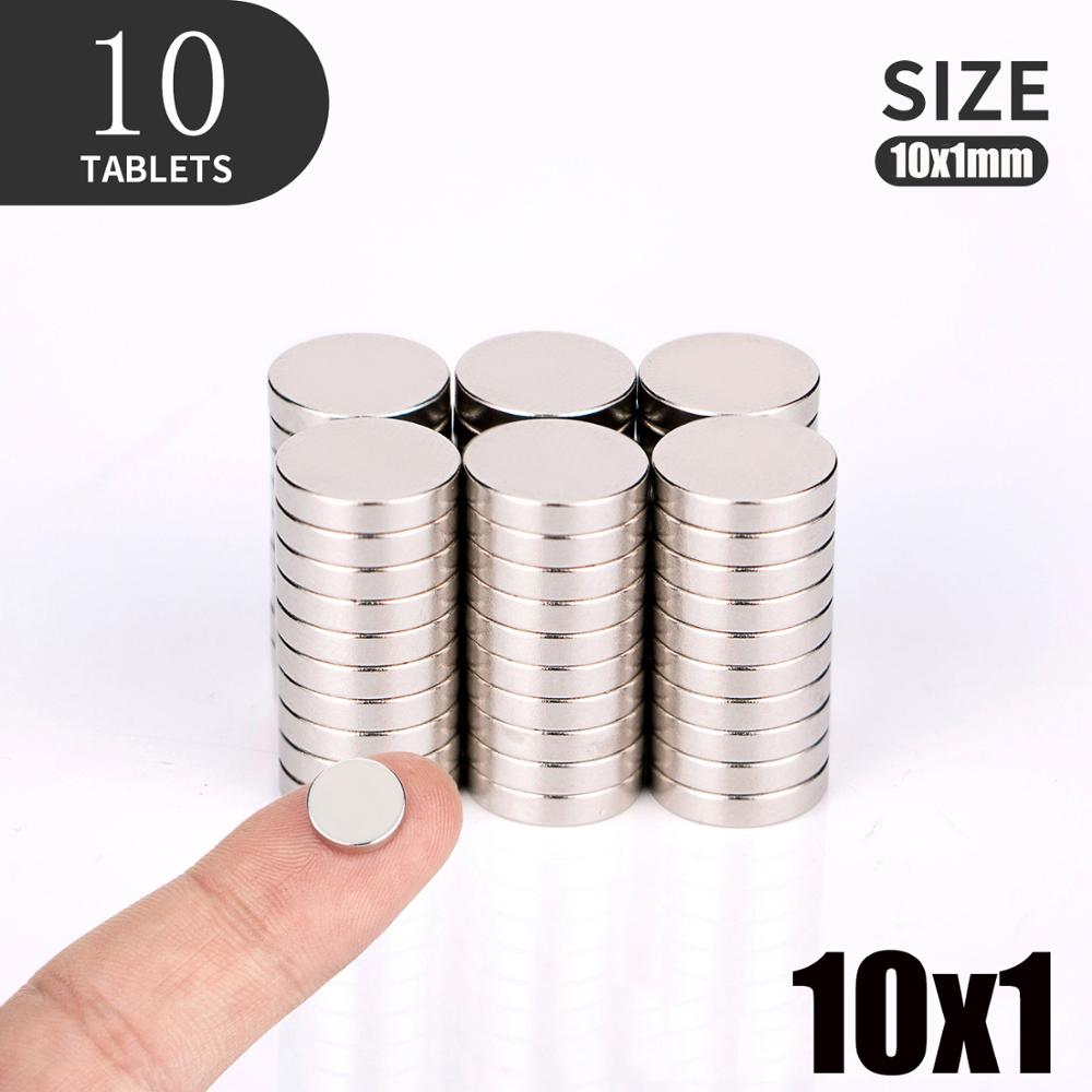 20PCS/Lot 10x1mm 12x2mm 12x1mm Small Round Magnet Round Magnet Strong magnets Rare Earth Neodymium Magnet: 10pcs(10x1)