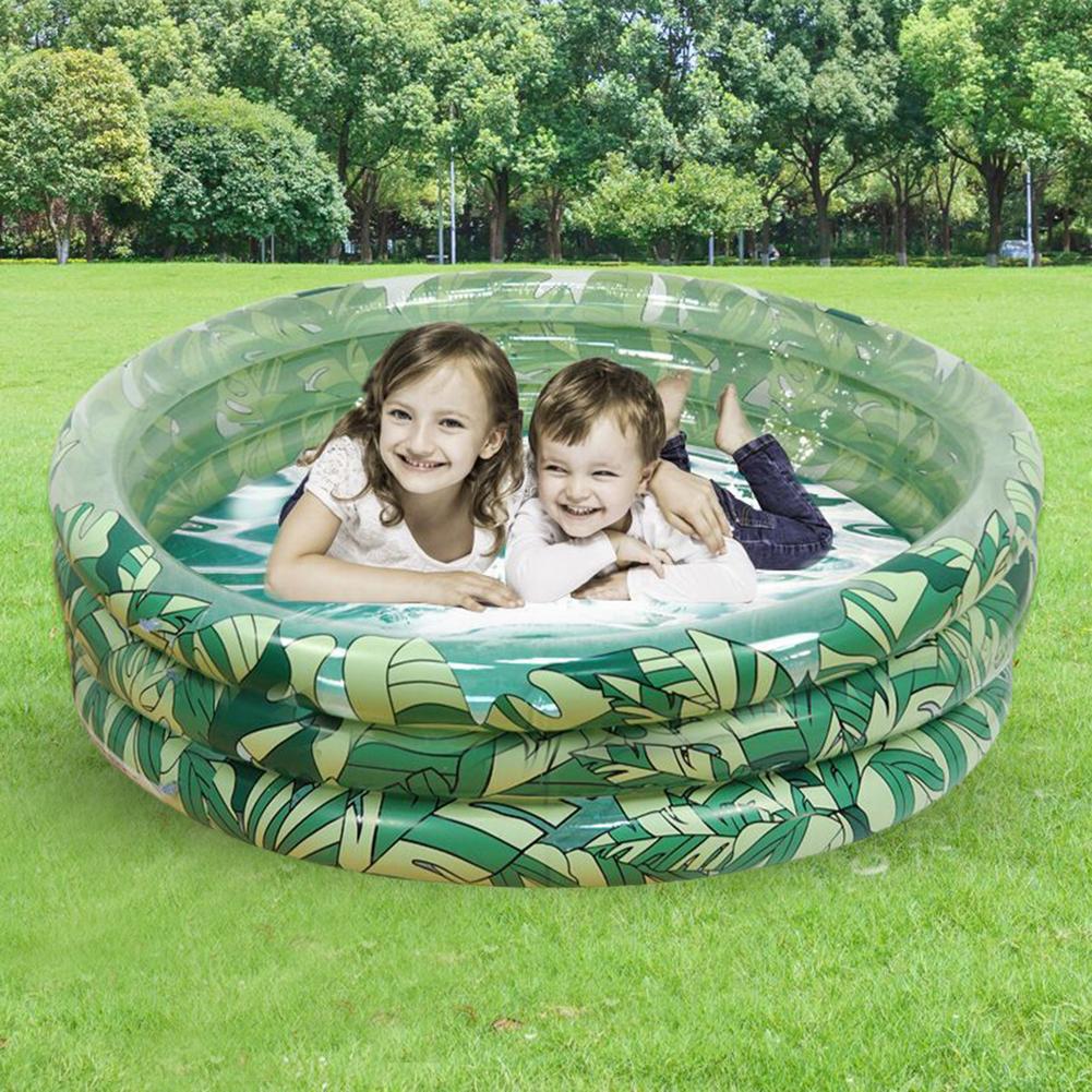 Inflatable Leaf Swimming Pool Children's Paddling Pool Ocean Ball Pool Thickened Bubble Bottom Diameter After Inflation 148cm