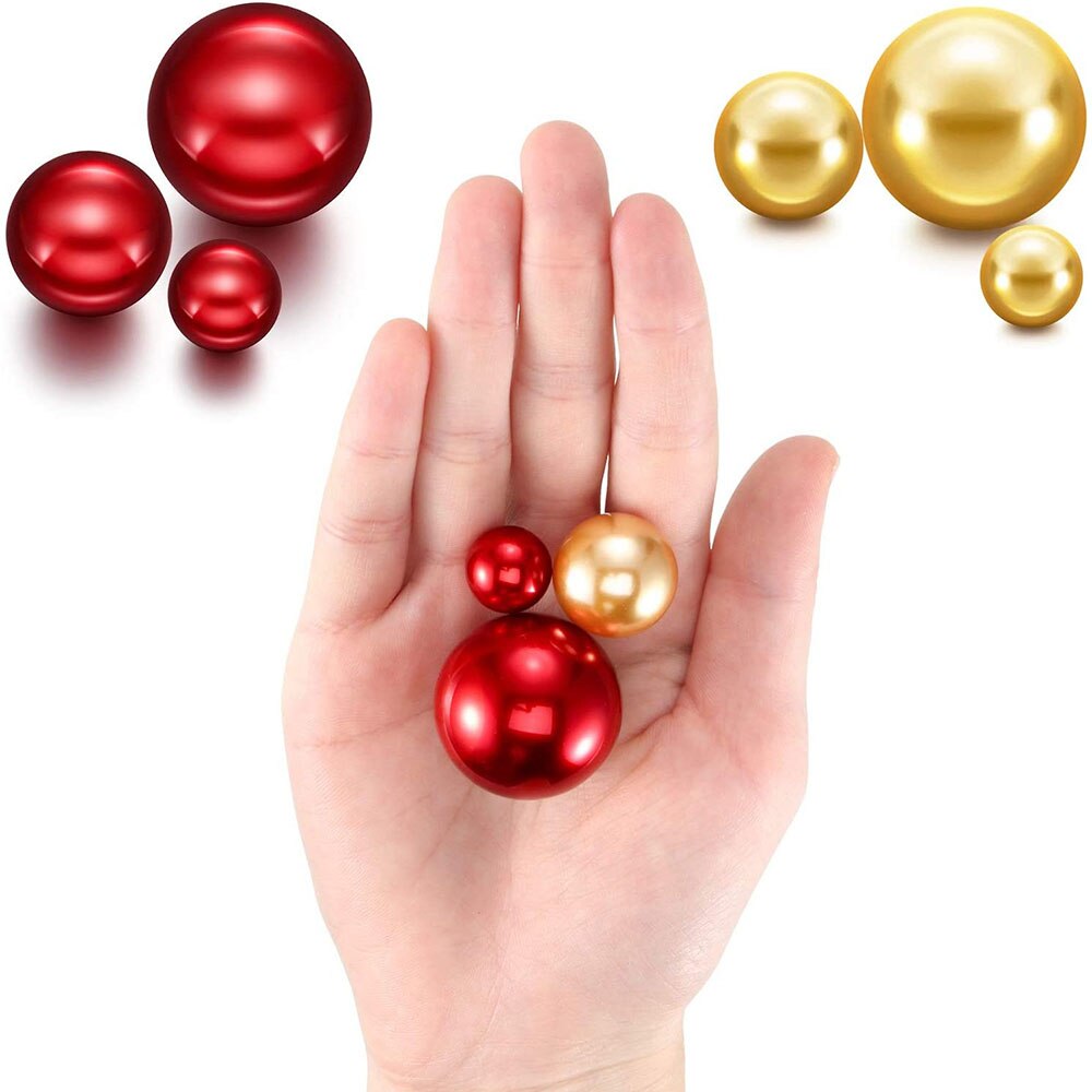 40 PCS Blue Floating Pearls Beads for Vases No Hole Highlight Pearl Bead Vase Fillers for Centerpieces, 30mm, 20mm, and 14mm