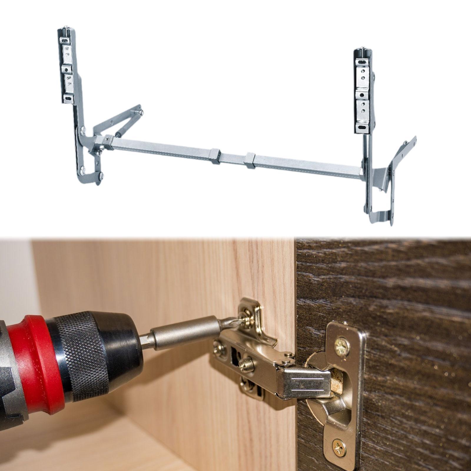 Kit de bisagras para puertas de gabinete, elevación oscilante Vertical, se puede instalar fácilmente para gabinete, palanca neumática de 23,6-35,4 pulgadas de ancho