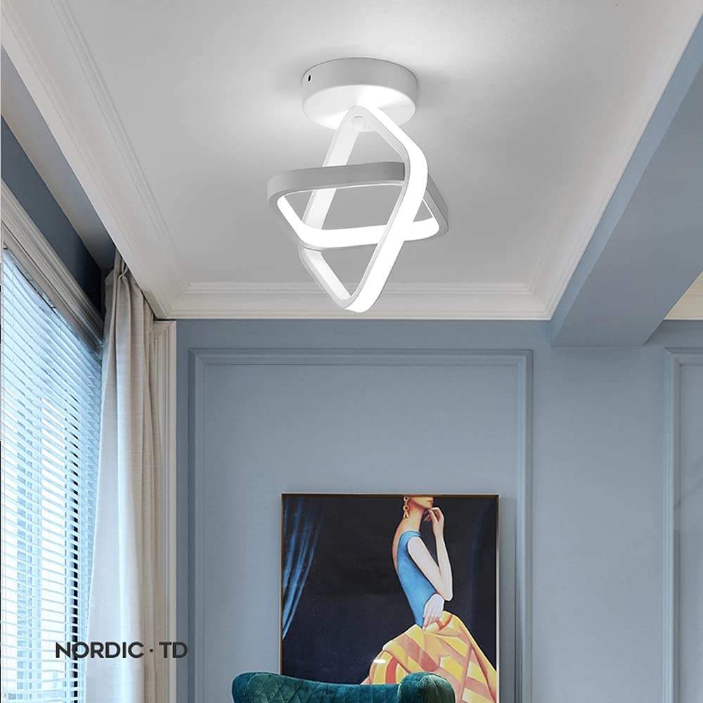 22w kølige hvide 6500k skandinaviske dobbelte firkantede lys til entré, entré, balkon led-loftlampe