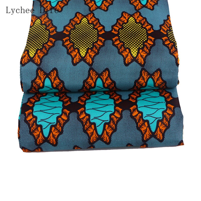 Lychee Leven Shell Gedrukt Polyester Batik Stof Ankara Afrikaanse Binta Echte Wax Stof Diy Vrouwen Jurk Maken Accessoires