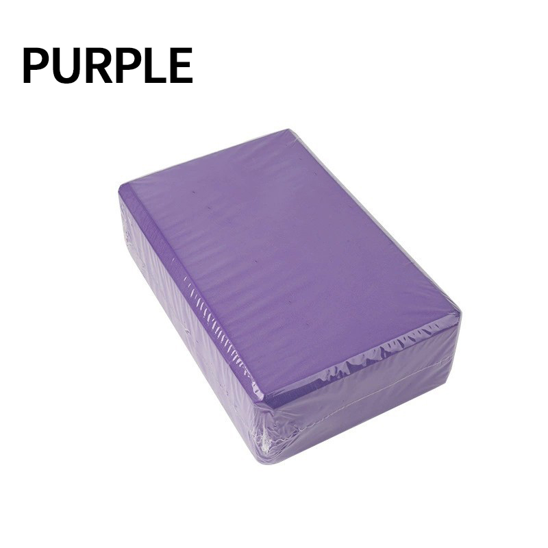 Bloques de construcción de Yoga, cubos, ladrillos de Pilates, esteras de refuerzo, suministros deportivos, equipo de ejercicio en casa, Fitness Eva, 1 ud.: Morado